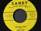 DON DAVIS: The Bull Twist / Singing This Lonely Song 45 (Alabama, vocal flipped