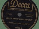 Orig JOLLY BOYS OF LAFAYETTE Jolie Blon / Breakdown 78 Decca Cajun