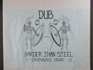 EARTHQUAKE STUDIO: Dub Harder Than Steel 45 (sm stains oc, light cw, pasted cov