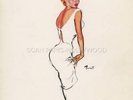 LINE RENAUD VOEUX 1960s CARTE ORIGINAL SIGNEE DEDICACEE BRENOT