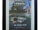OASIS+Be Here Now+POSTER+AD+RARE ORIGINAL 1997+FRAMED+EXPRESS GLOBAL SHIP