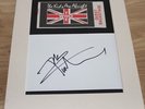 THE WHO PETE TOWNSHEND SIGNED PAGE + BACKSTAGE PASS MOUNTED VERY RARE. STUNNING.
