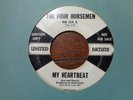 THE FOUR HORSEMEN Heartbeat PROMO RARE DOO WOP 45 UNITED ARTISTS 1958