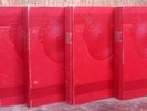 5 Vintage 78rpm Storage Books - Red Binding - Embossed - VG+ to Ex 10 Pages Ea