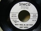 Vintage Gene Toones 'What More Do You Want' Promo 45 RPM Engraved Bell Sound