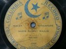 Rare Malay Singapore Orchest 78rpm Columbia Record 10.5