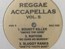Reggae Accapellas Vol 5 Vinyl Record Dancehall Bounty Killer Shabba Ranks Rayvon
