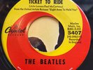 The Beatles Ticket To Ride 45 Record Capitol 5407 Picture Sleeve VG+