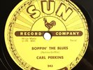 CARL PERKINS Boppin' The Blues/All Mama's Children 78 rpm E+/E+ SUN 243 Beauty