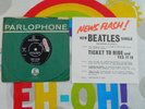 THE BEATLES 1965 UK FACTORY SAMPLE DEMO TICKET TO RIDE + NEWS FLASH INSERT