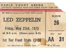 LED ZEPPELIN CONCERT TICKET EARLS COURT 1975 ORIGINAL
