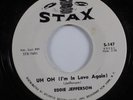 Northern Soul 45 EDDIE JEFFERSON Uh Oh (I'm In Love Again) STAX promo HEAR