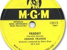 CONNIE FRANCIS Pop Vocal 78 RPM Record. Freddy