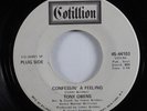 Sweet Soul/Funk 45 TONY OWENS Confessin' A Feeling COTILLION VG+ HEAR