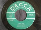 Buddy Holly, Decca 30543, Love Me & You Are My One Desire, GREEN PROMO