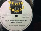 Amos Jenson Your Master (she’s got me) Roots Reggae rare ‘12’ roots Vinyl 1987,