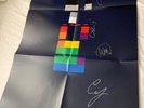 COLDPLAY SIGNED BY ALL 4 CHRIS MARTIN X&Y 24X36 HUGE JUMBO POSTER