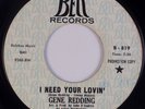 GENE REDDING: I Need Your Lovin’  US Bell Northern Soul Demo 7” 45 MP3