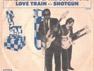 MOE,ADRIAN & THE SCULPTORS--PICTURE SLEEVE + 45---(LOVE TRAIN/SHOTGUN)--PS--PIC-