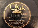 Okeh 8818 Lonnie Johnson & Blind Willie Dunn (Ed Lang) MIDNIGHT CALL 78 rpm 1930