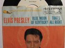 ELVIS PRESLEY  THATS ALL RIGHT /BLUE MOON OF KENTUCKY  RARE PIC SLV DJ PROMO 45