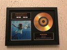 Nirvana 'Nevermind' limited edition, signed gold disc picture memorabilia