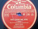 78RPM EDITH PIAF Bal dans ma rue Le prisonnier COLUMBIA BF 128 / Shipping 7.8$
