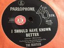 THE BEATLES - - I SHOULD HAVE KNOWN BETTER - Rare 1964 Australian PROMO 7