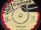 60s 70s Skinhead Reggae PETER AUSTIN your love Rare 1968 UK Caltone 7