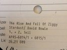 David Bowie ?– The Rise And Fall Of Ziggy Stardust LP TESTPRESS GERMAN 1972