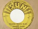Johnny Cash 45 folsom prison blues / doggone Sun 232 Orig *VG+
