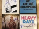 FOUR (4) SIGNED JEFF THE BROTHERHOOD VINYL LPS, CHAMPIONS, HEAVY DAYS, BOYS R BA