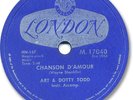 ART & DOTTY TODD Pop Vocal 78 RPM Record. Chanson d'amour. M-