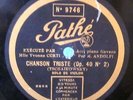 VIOLIN 78 RPM YVONNE CURTI tchaikovsky / cui PATHE 9746