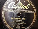 NAT KING COLE. The Christmas Song / Nature Boy. Capitol CL.13010 Excellent+ /Ex
