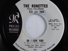 Girl Group R&B 45 RONETTES Do I Love You  PHILLES VG+ promo HEAR