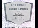 COLUMBIA 33CX 1201 OISTRAKH FRANCK AND SZYMANOWSKI VIOLIN SONATAS