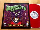 DEMENTED ARE GO   Sharky - SCUMCATS - splatter baby LP Psychobilly RED   Meteors