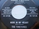 TIMETONES vg+ FIRST pressing TIMES SQ Doowop 45 Here In my heart / My love kz140