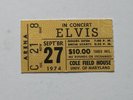ELVIS PRESLEY-100% GENUINE AND RARE 1974 CONCERT TICKET.