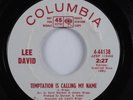 Northern Soul 45 LEE DAVID Temptation Is Calling My Name COLUMBIA VG+ promo HEAR