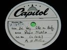 DEAN MARTIN: I'd cry like a baby -Capitol Demo 78rpm (Hey brother pour the wine)