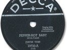 JUSTIN TUBB Country Rock 78 RPM Record. Pepper-Hot Baby. E+