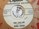 Rock'n'Roll 45 WANDA JACKSON Baby Loves Him CAPITOL (USA, 1957) promo copy
