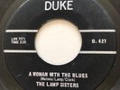SOUL FUNK The Lamp Sisters WOMAN WITH THE BLUES Duke 45 rare Canadian pressing