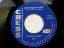 CHUCK BERRY - RUN RUDOLPH RUN / MERRY CHRISTMAS BABY - ORIG Chess 45 rpm EX+