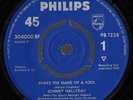 45t juke box  neuf  ANGLAIS JOHNNY HALLYDAY 1962 304000 shake the hand of a fool