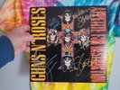 GUNS N ROSES BEAUTIFULLY signed appetite for destruction SKULL CROSS COVER  lp