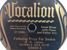 BUMBLE BEE SLIM VOCALION 03005 BLUES 78 RPM E-