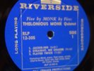 VG+/VG+ Thelonious Monk 5 by Monk by 5 ORIG Riverside 12-305 Jazz 1959 NICE Copy